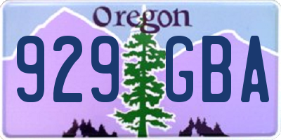 OR license plate 929GBA