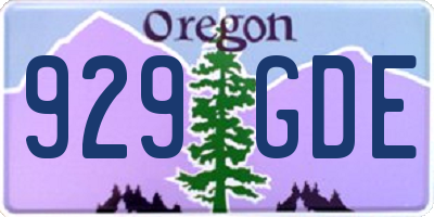 OR license plate 929GDE