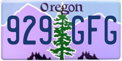 OR license plate 929GFG