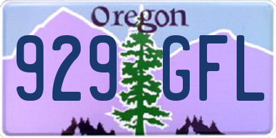 OR license plate 929GFL