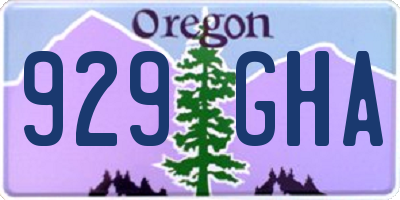 OR license plate 929GHA