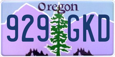 OR license plate 929GKD