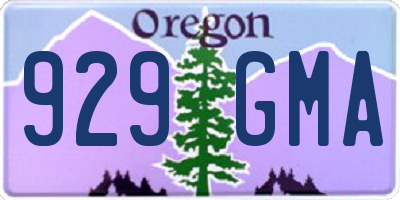 OR license plate 929GMA