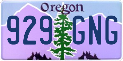 OR license plate 929GNG
