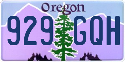 OR license plate 929GQH