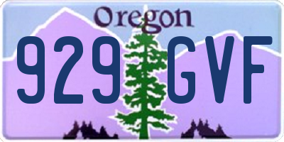 OR license plate 929GVF