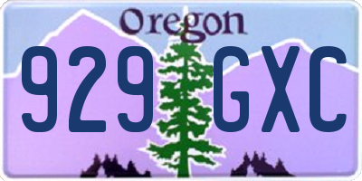 OR license plate 929GXC