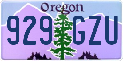 OR license plate 929GZU