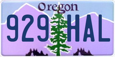 OR license plate 929HAL