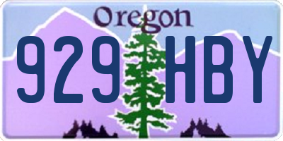 OR license plate 929HBY