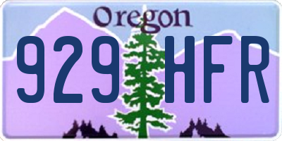 OR license plate 929HFR