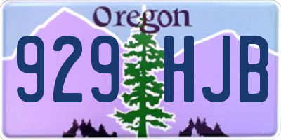 OR license plate 929HJB