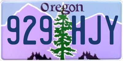 OR license plate 929HJY