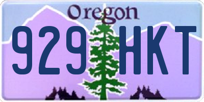 OR license plate 929HKT