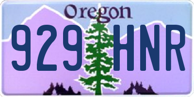 OR license plate 929HNR