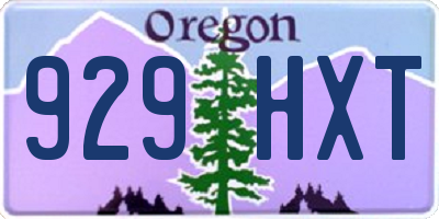 OR license plate 929HXT