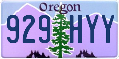 OR license plate 929HYY