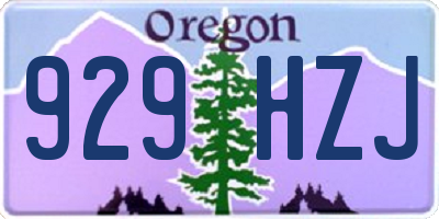 OR license plate 929HZJ