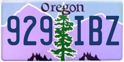 OR license plate 929IBZ