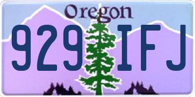 OR license plate 929IFJ