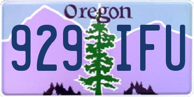 OR license plate 929IFU
