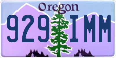 OR license plate 929IMM