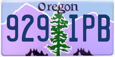 OR license plate 929IPB