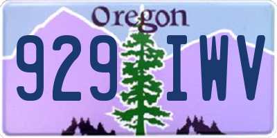 OR license plate 929IWV