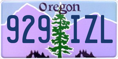 OR license plate 929IZL