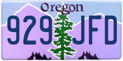 OR license plate 929JFD