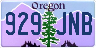 OR license plate 929JNB