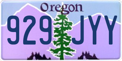 OR license plate 929JYY