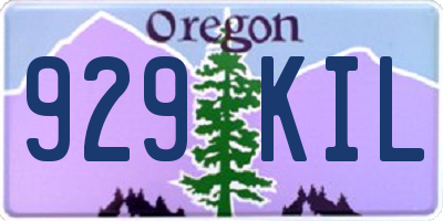 OR license plate 929KIL