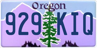 OR license plate 929KIQ