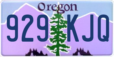 OR license plate 929KJQ