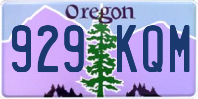 OR license plate 929KQM