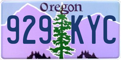 OR license plate 929KYC