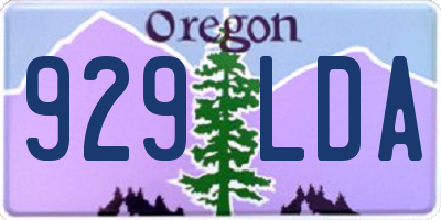 OR license plate 929LDA