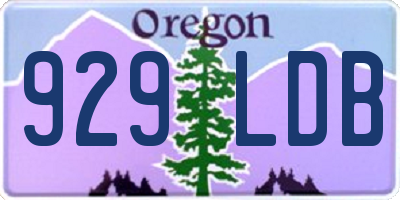 OR license plate 929LDB