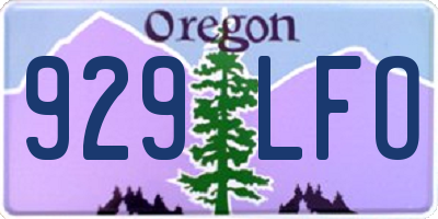 OR license plate 929LFO