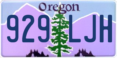 OR license plate 929LJH