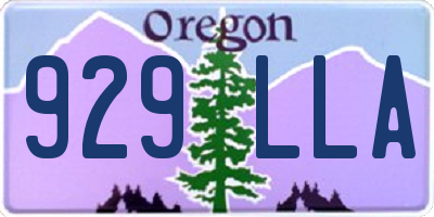 OR license plate 929LLA