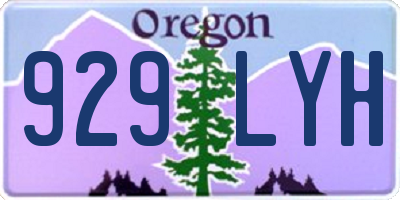 OR license plate 929LYH