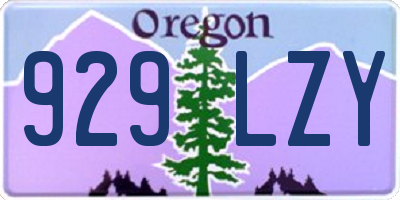 OR license plate 929LZY