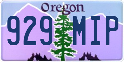 OR license plate 929MIP