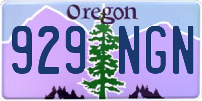 OR license plate 929NGN