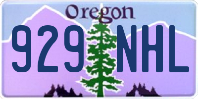 OR license plate 929NHL