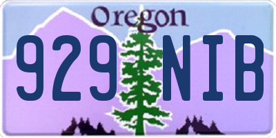 OR license plate 929NIB