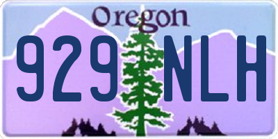 OR license plate 929NLH