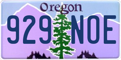 OR license plate 929NOE